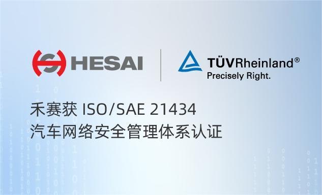 禾赛获激光雷达领域首个汽车网络安全管理标准 ISO/SAE 21434 认证